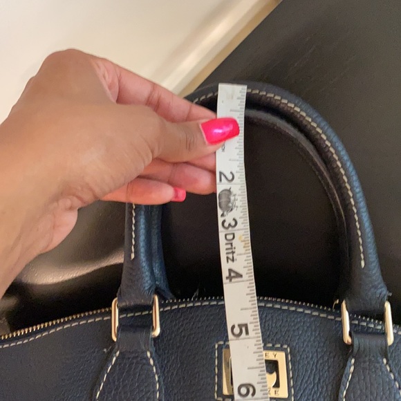 DOONEY AND BOURKE PEBBLE GRAIN NAVY SATCHEL - Picture 11 of 14